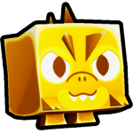 Golden Angry Dino