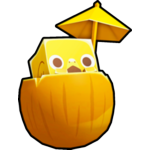Golden Coconut Flamingo