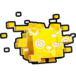 Golden Glitched Dog