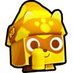 Golden Graffiti Raccoon
