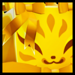 Golden Huge Candycane Kitsune