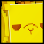 Golden Huge Pixel Capybara