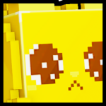 Golden Huge Pixel Sad Cat