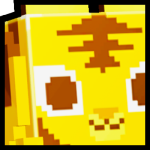 Golden Huge Pixel Tiger
