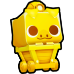 Golden Minecart Piggy