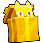 Golden Present Cat