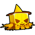 Golden Pumpkin Scarecrow