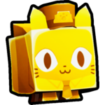 Golden Train Conductor Cat
