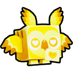 Golden Valentines Owl