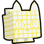 Golden Wireframe Cat