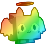 Rainbow Angel Cat