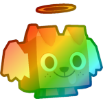 Rainbow Angel Dog
