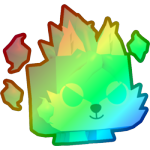 Rainbow Anime Wolf