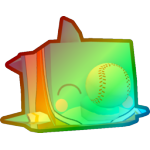 Rainbow Baseball Dolphin