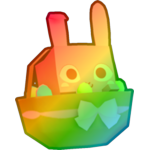 Rainbow Basket Bunny