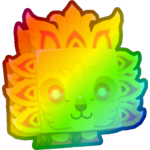 Rainbow Bejeweled Lion