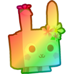 Rainbow Blossom Bunny