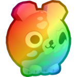 Rainbow Blurred Bear Ball