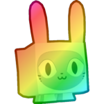 Rainbow Bunny Cat