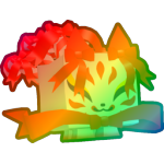 Rainbow Candycane Kitsune