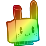 Rainbow Cartoon Bunny