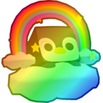 Rainbow Cloud Penguin