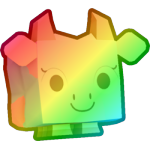 Rainbow Cotton Candy Cow