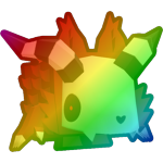 Rainbow Creepy Wolf