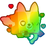 Rainbow Cupid Corgi