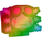 Rainbow Cyberpunk Axolotl