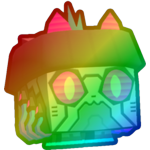 Rainbow Cyberpunk Cat