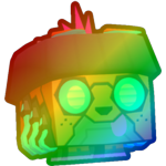 Rainbow Cyberpunk Dog