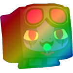 Rainbow Cyberpunk Gecko