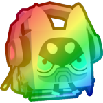 Rainbow Cyberpunk Husky