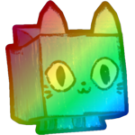 Rainbow Doodle Cat