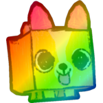 Rainbow Doodle Corgi