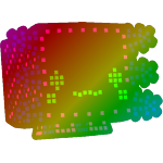 Rainbow Dot Matrix Axolotl