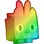 Rainbow Easter Cat
