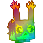 Rainbow Electric Bunny