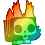 Rainbow Firefossil Wolf