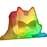 Rainbow Flex Fluffy Cat