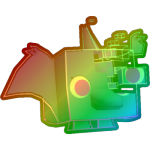 Rainbow Fragmented Pterodactyl