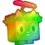 Rainbow Garden Cat
