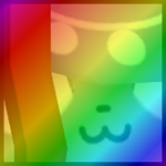 Rainbow Gargantuan Wise Cat