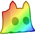 Rainbow Ghost Cat