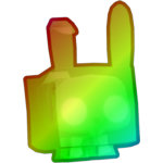 Rainbow Ghostly Bunny