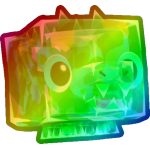 Rainbow Glass Crocodile