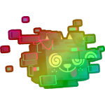 Rainbow Glitched Dog
