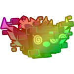 Rainbow Glitched Phoenix