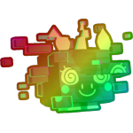 Rainbow Glitched Unicorn